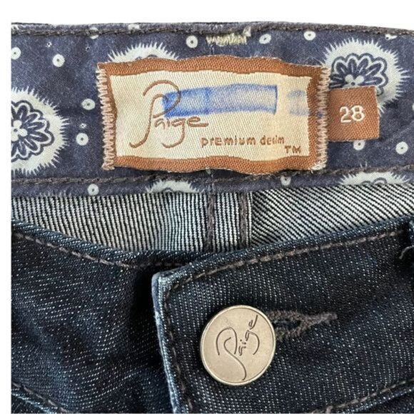 PAIGE Rising Glen Bootcut Jean Size 28 Dark Wash - Picture 6 of 9